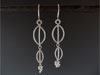 Argentium Sterling Silver Earrings. 2 1/4" Long.